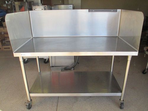 Custom Food Preparation Table w/ Back Splash &amp; Casters (60&#034;L x 30&#034;W x 54&#034; Tall)