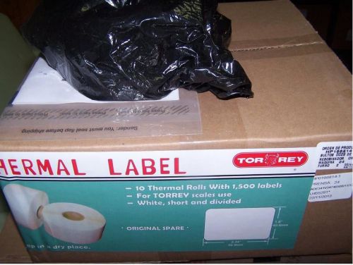 Torrey Blank Thermal Label for LSQ-40L Scale,1 Case/10 Rolls/1500 Label per roll