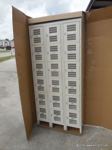 National Cart 18 Door 6 Tier Lockers WL618 Secure School Restaurant Locker