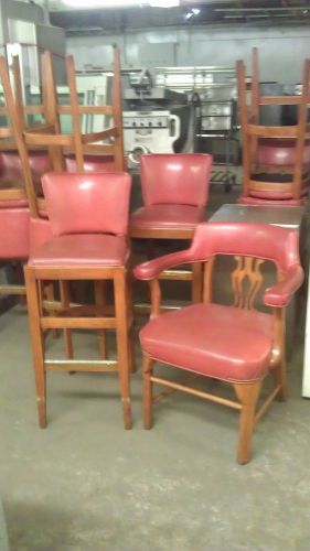 Mid century bar stool and chair package for sale