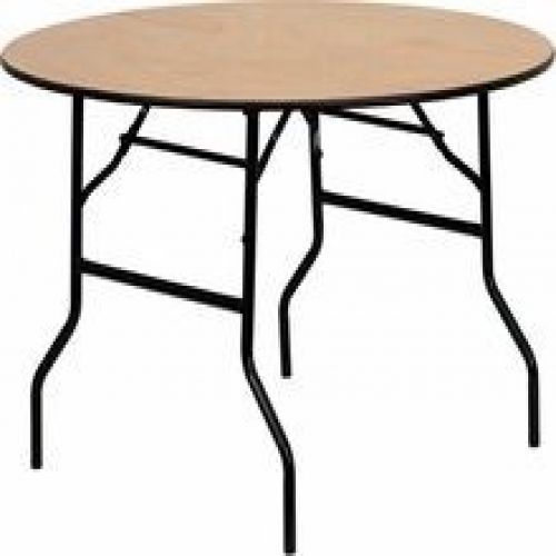 Flash Furniture YT-WRFT48-TBL-GG 48&#039;&#039; Round Wood Folding Banquet Table with Clea