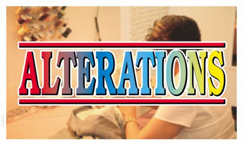 bb809 Alterations Service Banner Shop Sign