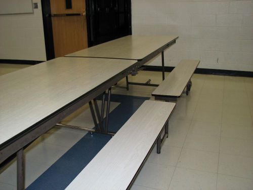 CLOSEOUT, SURPLUS CAFETERIA TABLES W BENCHES - ALL 5  FOR ONLY $1399 CAN SHIP!