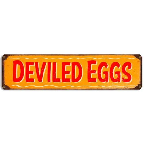 Restaurant Callout Deviled Eggs Steel Sign