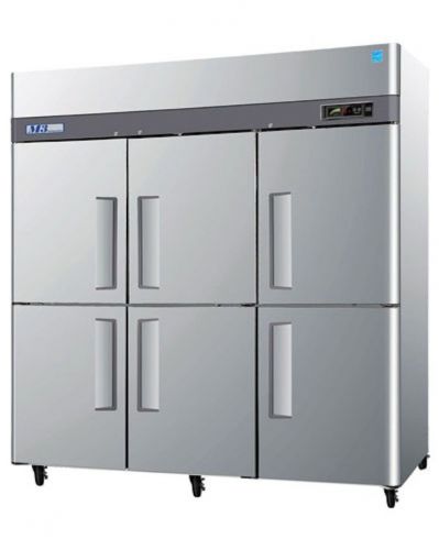New turbo air 72 cu ft m3 series ss solid door reach in refrigerator-6 doors! for sale