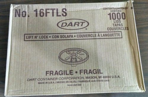 Dart 16FTLS Translucent Lift N&#039; Lock Lid With Straw Slot (Case of 1,000)