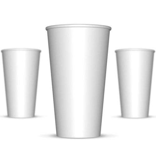 32 oz White Paper Drink Cups - 600 / Case