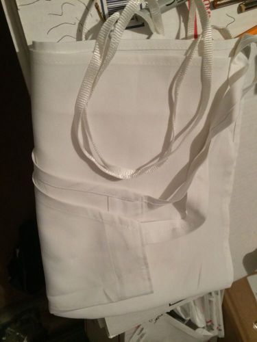 Chefs Apron White 2 String Tie Qty 2 Brand New! BIB APRON 33x28 TWO NEW!