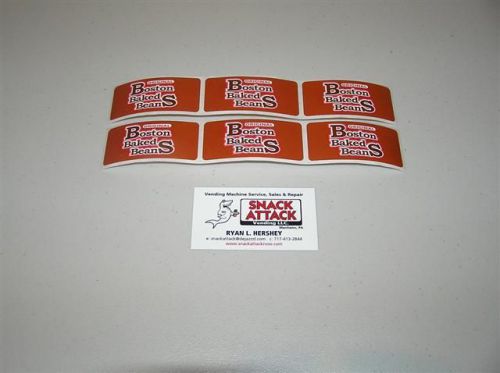 (6) VENDSTAR 3000 BOSTON BAKED BEAN LABELS / New OEM-Free 2-5 Day USA Shipping!