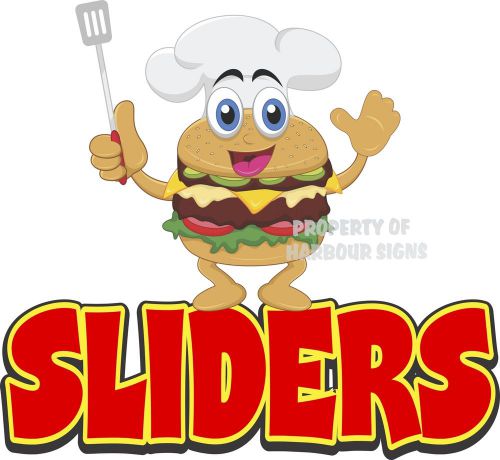 Hamburger Sliders Decal 14&#034; Burgers Food Truck Restaurant Concession Sticker