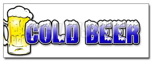 12&#034; COLD BEER 1 DECAL sticker ice drink cart stand draft bottle brew iced Ale