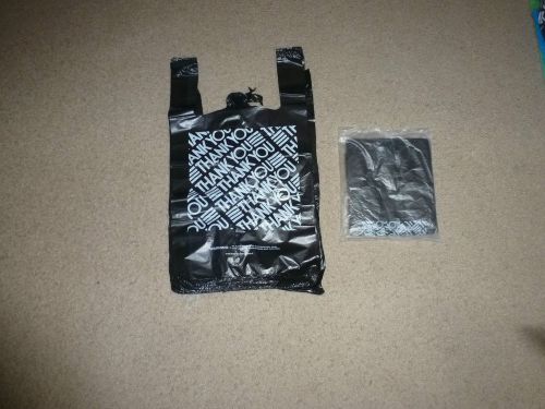 T-shirt plastic shopping bags combo thank -you black for sale