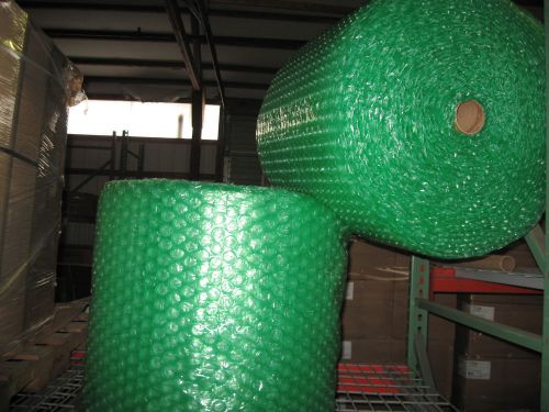 1/2&#034; large recycled green bubble wrap, 24&#034; x 250&#039; per roll - ships free!! for sale