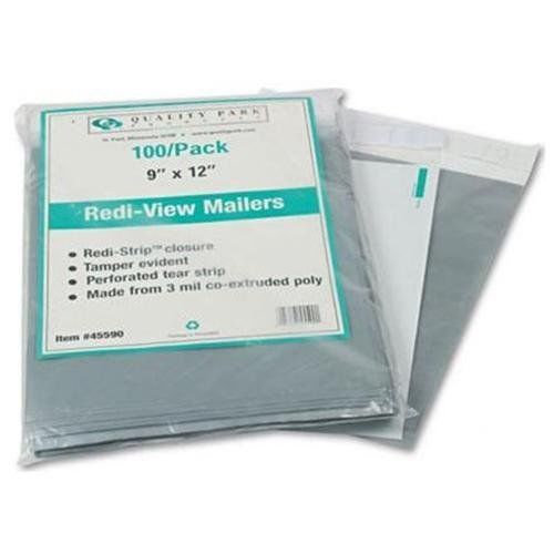 Quality park redi-view mailer - 9&#034; x 12&#034; - self-sealing - 100 - clear (45590) for sale