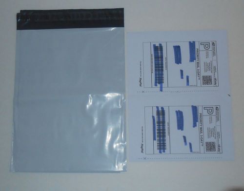 20 10&#034; x 13&#034; poly mailing envelopes shipping envelopes and 20 shipping lables for sale