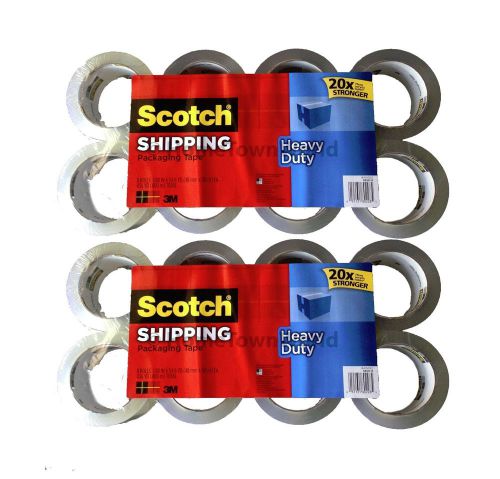 16 ROLLS Scotch Shipping Packing Tape HeavyDuty 3M 54.6 yd ea 3850-8 Made in USA