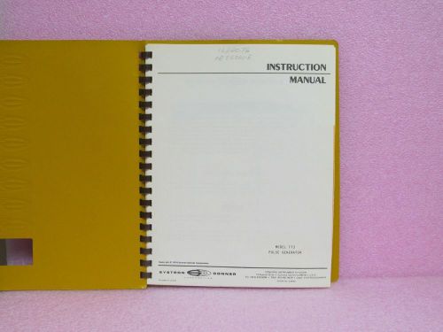 Systron-Donner Manual 113 Pulse Generator Instruction Manual w/Schem. (1974)