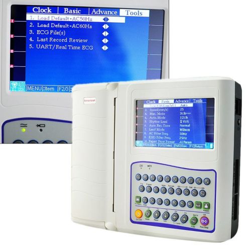 Full Keyboard 12 Channel Portable Digital Electrocardiograph ECG EKG Machine new