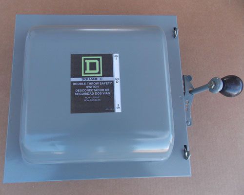 Square d 82342 non-fusible manual transfer switch 3ph 60a 600v n1 reconditioned for sale