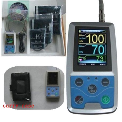 Ce new 24h ambulatory blood pressure monitor abpm holter nibp mapa +carry case 1 for sale