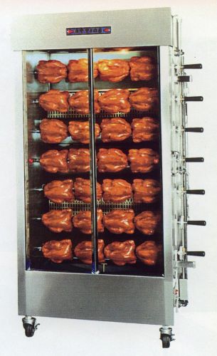 Attias Chicken BBQ Rotisserie machine Model 1BK-7SP - 28-35 birds -  Made in USA