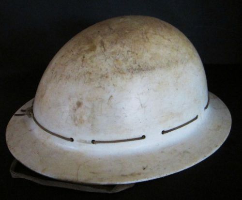 &#034;nuplac&#034; white 1950&#039;s hard plastic safety helmet for sale