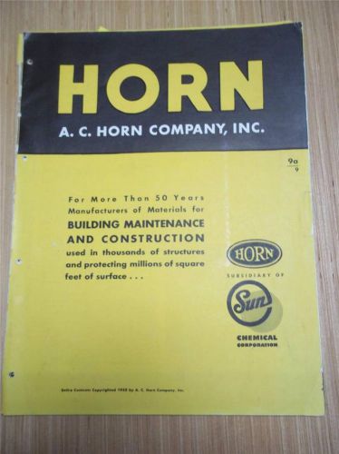 A.C Horn Co Catalog~Damproofing Materials~Asbestos Dehydratine Mastic