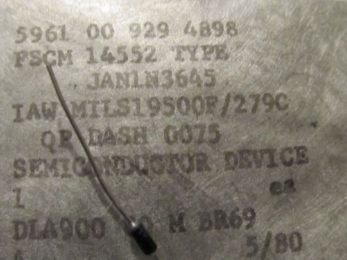 High Voltage Rectifier,Semiconductor Device,JAN1N3645,NSN,5961-00-929-4898,1 Pc