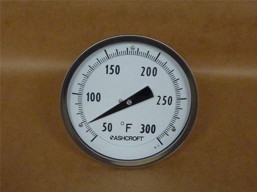 ASHCROFT 50EI60R060 Bi-Metal Thermometer 5&#034; Face 6&#034; Stem 50-300 F