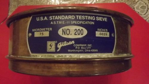 U.S.A. Standard Testing Sieve # 200 Brass