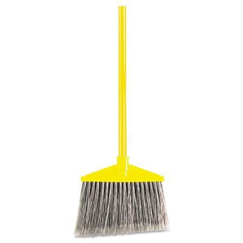 New rubbermaid 637500 angled large broom, poly bristles, 46-7/8&#034; metal handle, for sale