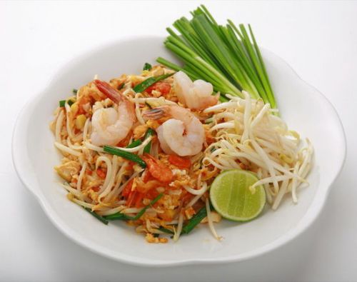 Pad Thai Seafood Noodle Food Dinner Recipe Shrimp Squid Party Bangkok Siam Spicy