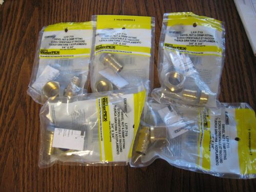 5 watts brass pex 3/4&#034; crimp x 3/4&#034; crimp coupling fitting  lfp-719 swivel nut for sale