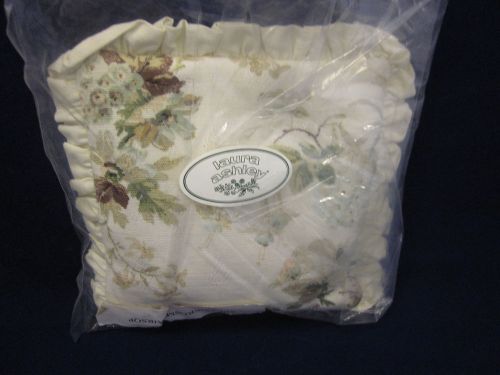 Laura Ashley Fairthorn Small Square Pillow 7x7 Decorative Floral Flower Display