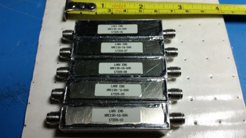 Lot of 5 Lark Engineering XMC-130-16-5AA Band-pass Filter, SMA (f/f)
