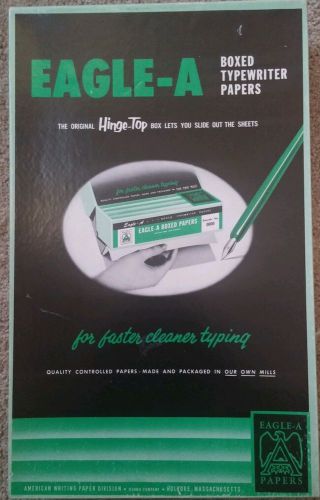 NEW Vtg Eagle-A Boxed Typewriter Paper - Trojan Onion Skin, 2 sizes - 25% Cotton