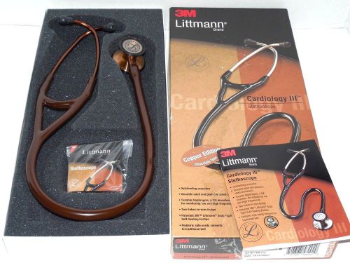 3M Littmann Cardiology III Stethoscope Copper-Finish Chestpiece Chocolate Tube
