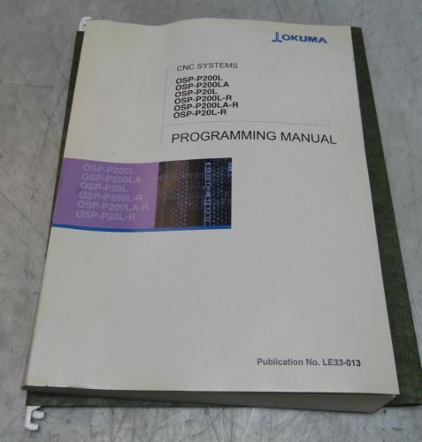 Okuma CNC Systems Programming Manual, LE33-013, Used