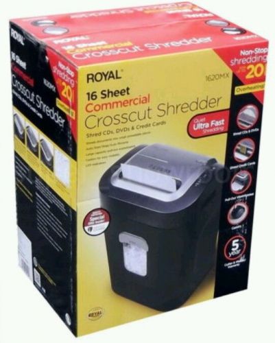 New Royal 16 Sheet Paper Shredder Big 7.4 Gallon Heavy Duty Commercial Crosscut