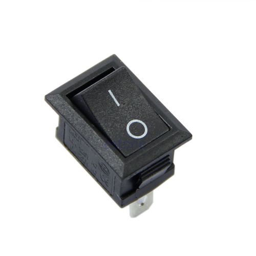 1pc Black Terminal Snap-in On-Off Boat Switch Rocker 3 Pin AC 6A/250V 10A/125V