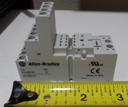 (20) allen-bradley relay socket screw terminal din mount 14 blade 10a  700-hn104 for sale