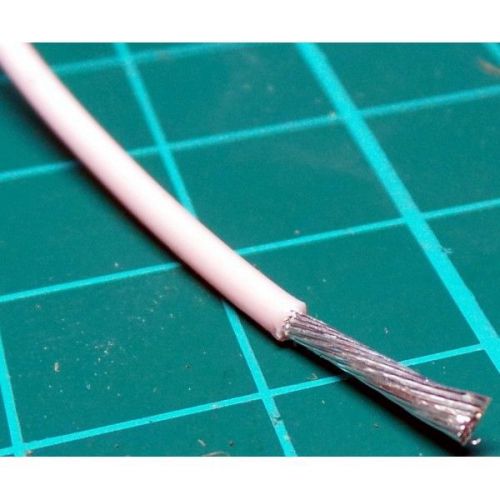 1mm2, 18AWG, Silver plated, PTFE Insulated, Wire, Pink, per 5m, upto 24 Amps