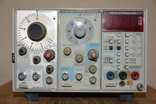 Tektronix TM503 with FG503 and FG503 3Mhz Func. Gen. and DM 502A autoranging DMM