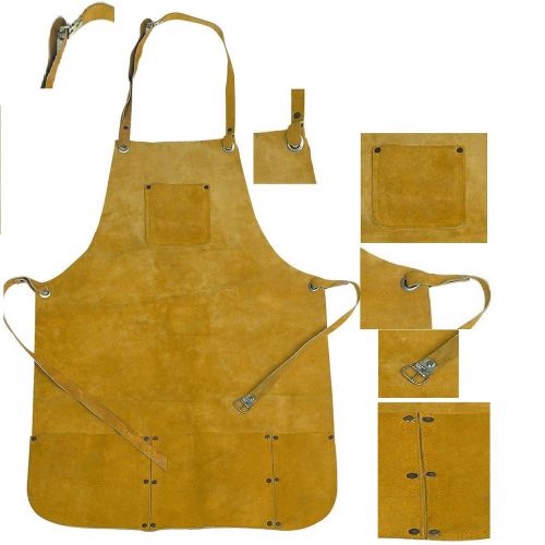 Split Leather Welding Apron Protective Clothing Carpenter Blacksmith Gardening