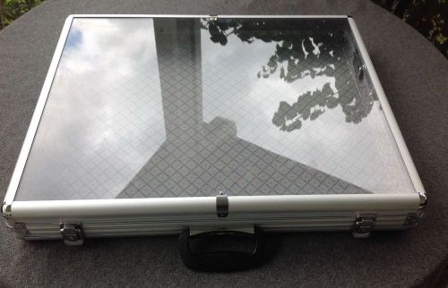 Medium Large aluminum Display case  FREE FEDEX SHIPPING