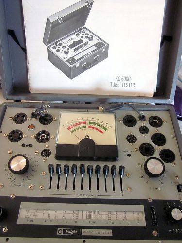 CLEAN TESTED KNIGHT KG-600C TUBE TESTER W/ MANUAL