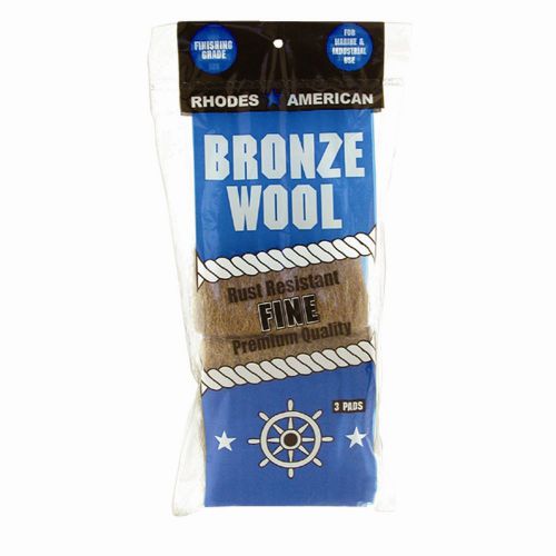 Homax Bronze Wool Fine, 3 pads - Finishing Grade Pack of 12