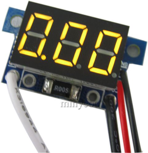 0.1% high-precision 3 digit 0.36&#034; dc0-5a yellow digital ammeter dc4-30v powered for sale