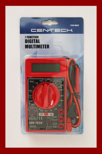 7 Function Cen-Tech Digital Multimeter Tester NEW