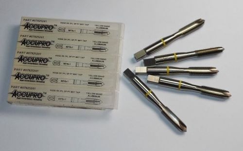 Spiral point plug taps mf8x1 d6 2fl hsse yellow band qty 5 &lt;1957&gt; for sale